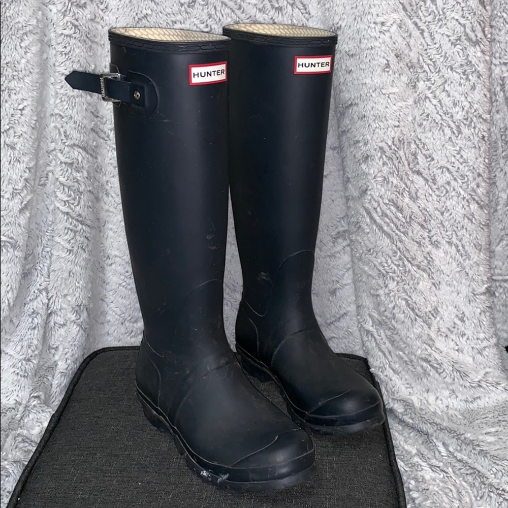 Tall Hunter Boots (Matte Navy)